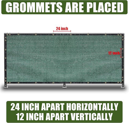 Green 5FT X 50FT Outdoor Privacy Screen Fence & Mesh Shade Net Cover, Ideal for Garden and Backyard - Enhances Privacy for Fencing & Chain Link, Perfect for Patio Privacy Wall, Slats，Freestanding