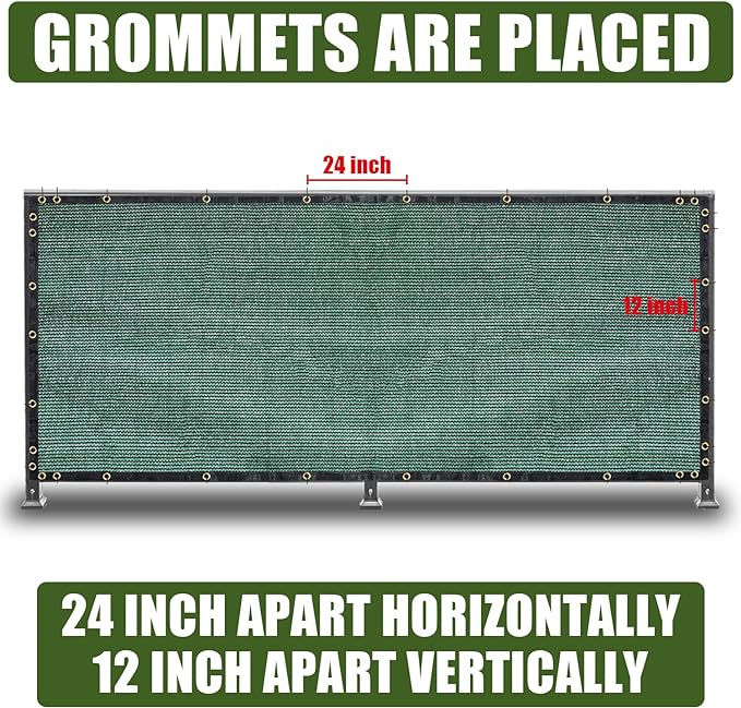 Green 6FT X 50FT Outdoor Privacy Screen Fence & Mesh Shade Net Cover, Ideal for Garden and Backyard - Enhances Privacy for Fencing & Chain Link, Perfect for Patio Privacy Wall, Slats，Freestanding