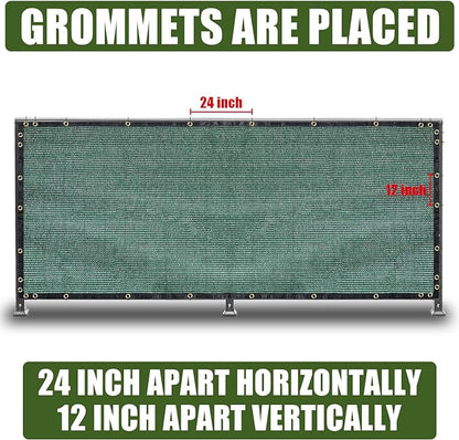 Green 6FT X 50FT Outdoor Privacy Screen Fence & Mesh Shade Net Cover, Ideal for Garden and Backyard - Enhances Privacy for Fencing & Chain Link, Perfect for Patio Privacy Wall, Slats，Freestanding