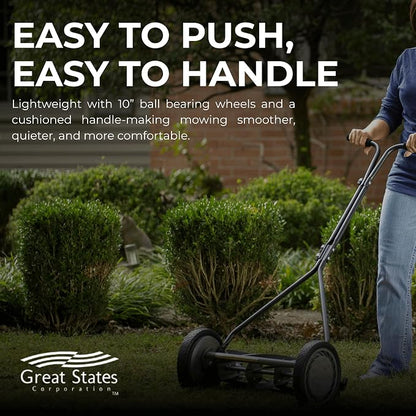 Great States 415-16 16-Inch Reel Lawn Mower with T-Style Handle