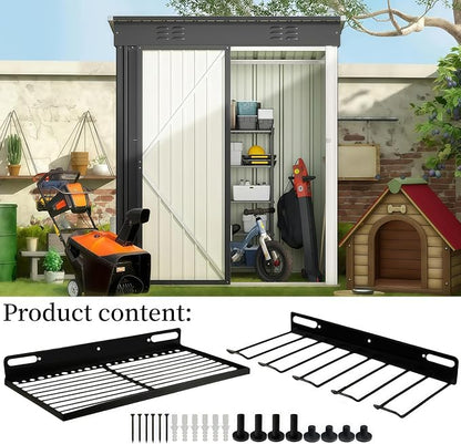 Resin Shelf Accessory Outdoor Sheds Storage,Compatible with Suncast shed Accessories,with EZ Bolt Assembly (1)