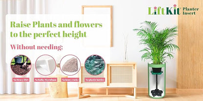 Lift Kit Planter Insert XL Tall Column Plant Riser Fill Bottom of Tall Flower Pots and XL Plant Containers | Indoor and Outdoor (20-34" Rise, 10" Base, 10" Top)