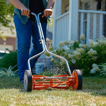 American Lawn Mower 1204-14 14-Inch 4-Blade Push Reel Lawn Mower, Red