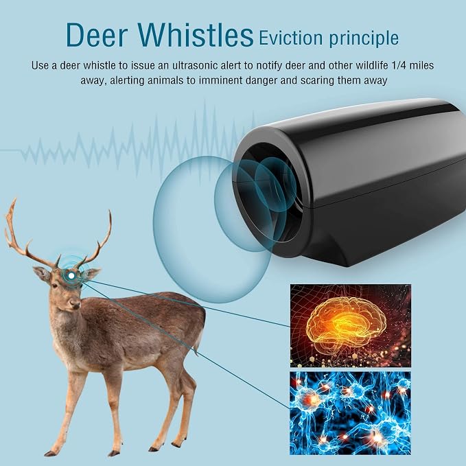 Elook Deer Warning Whistles Device for Car, Save Deer Whistle with Upgraded Acrylic Double-Sided Tape, Mini Size, 6 Pack (Patent Registered)