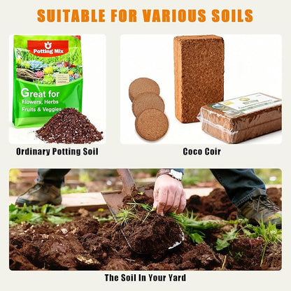 Self-Watering Cat Grass Planter (no Seeds Included) for Indoor Cats | Anti-Digging Design, Built-in Drainage Holes, Suitable for Various Soils, Wheat Grass Growing Pot for Cats Rabbits Pets