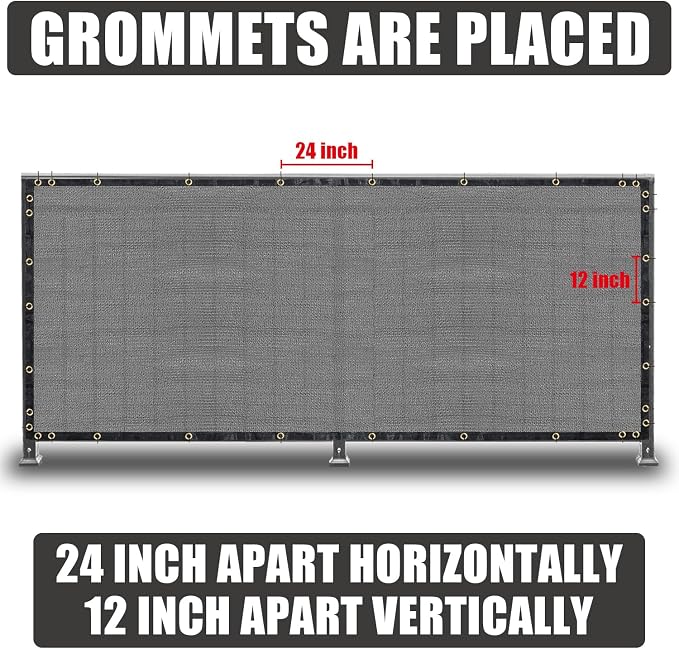 Gray 4FT X 50FT Outdoor Privacy Screen Fence & Mesh Shade Net Cover, Ideal for Garden and Backyard - Enhances Privacy for Fencing & Chain Link, Perfect for Patio Privacy Wall, Slats，Freestanding