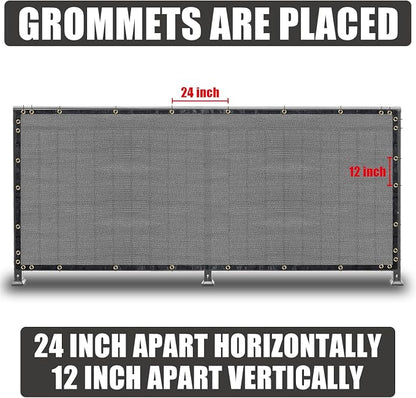 Gray 4FT X 50FT Outdoor Privacy Screen Fence & Mesh Shade Net Cover, Ideal for Garden and Backyard - Enhances Privacy for Fencing & Chain Link, Perfect for Patio Privacy Wall, Slats，Freestanding