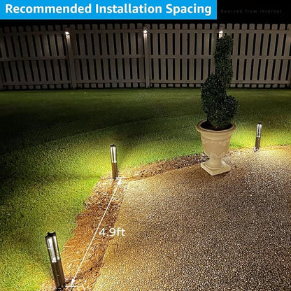 LEONLITE 6-Pack 3W LED Low Voltage Path Lights Aluminum 3000K Black | Landscape Pathway Lights, Outdoor Landscape Lighting for Driveway, Garden, 12-24V AC/DC, ETL, IP65 Waterproof, Warm White