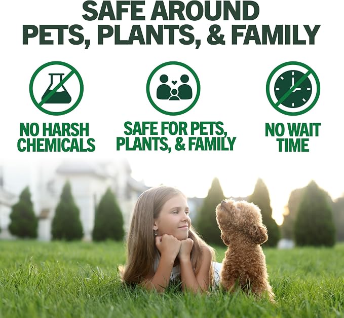 Vet's Best Flea and Tick Yard and Dog Kennel Spray, Mosquito Repellent with Certified Natural Oils, Plant Safe with Ready-to-Use Hose Attachment, Flea and Tick Prevention for Dogs, 32 oz