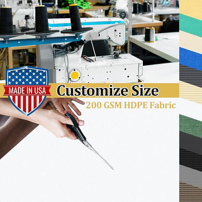 Shade&Beyond Customized Size 90% Sun Shade Cloth with Grommets, 5' X 8' Pergola Shade Cover Canopy, Mesh Tarp Sun Screens for Patio, Outdoor, Garden, Backyard GN01, White