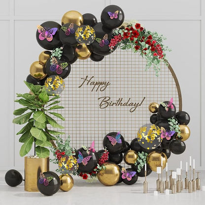 SAOROPEB 3D Butterfly Wall Decor 48 Pcs, 4 Styles, 3 Sizes, Purple Butterfly Decorations for Birthday Parties, Removable Stickers
