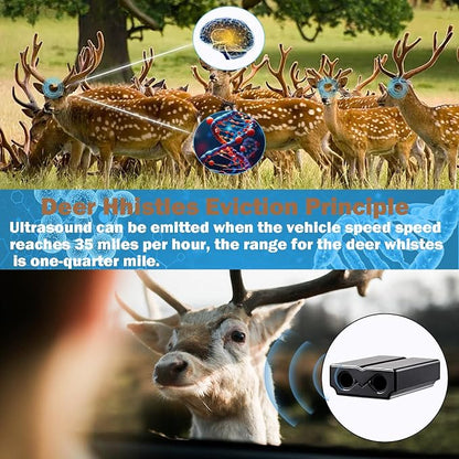 Deer Whistles for Car - Deer Horn for Vehicles, Trunks, Motorcycle, SUV, Deer Deterrent Warning Devices Animal Alert for Cars with Extra Tapes（6 Pack）