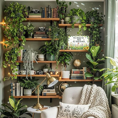 Garden Decor for Outside Gardening Gifts for Women Outdoor Patio Decor | Garden Signs for Outside Greenhouse Yard Whimsical House Decor Vintage Metal Wall Art Plant Lovers Gifts for Mom Wife Grandma