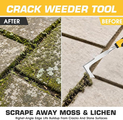 SWANSOFT Crack Weeder – Crevice Weeding Tool for Sidewalk, Driveway & Garden, Garden Tools for Weeding, Heavy-Duty Stainless Steel Crack Weeder Tool,Ergonomic Handheld Crack Weeder