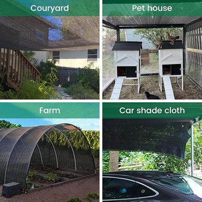 Shade Cloth, 20FT X 30FT 90% Black Outdoor Woven Sun Shade with Grommets, Durable Breathable Netting Shading Antifreezing for Patio, Garden, DIY Home, Plants Cover, Greenhouse, Dog Kennel