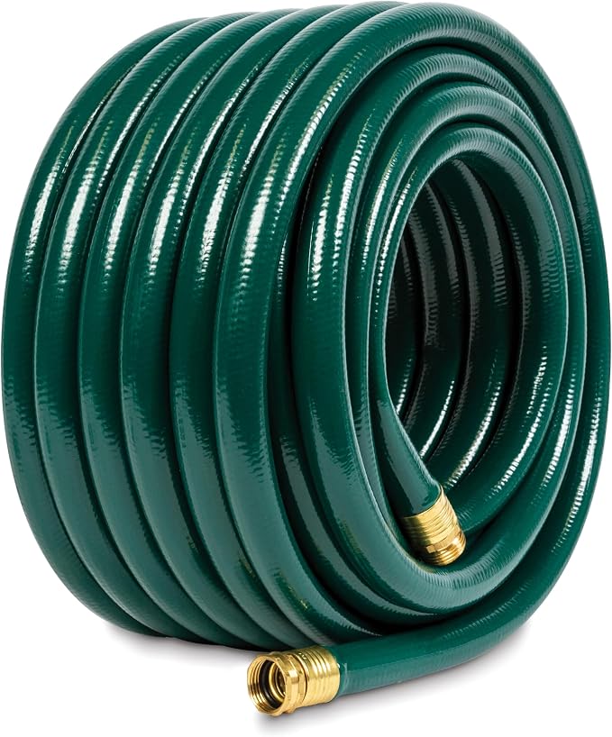 Gilmour Flexogen 3/4 in x 75 ft Garden Hose, Heavy Duty Water Hose, Flexible and Kink Resistant Outdoor Hose, Green | Heavy Duty Build, 500 PSI, Kink-Resistant Layers, Brass Fittings, All-Weather Durability, Made in USA