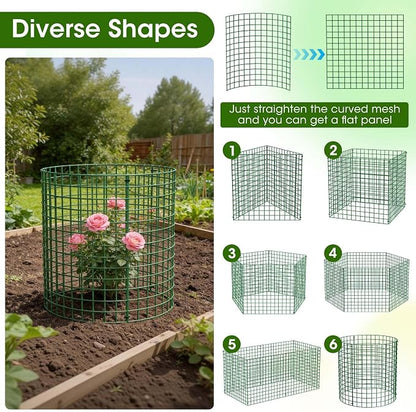 10 Pack Plant Protectors from Animals | 30PCS 13"x13" Metal Wire Mesh Garden Plant Cages for Gardening Supplies | Chicken Wire Cloche Plant Protectors for Rabbits Chickens Ducks