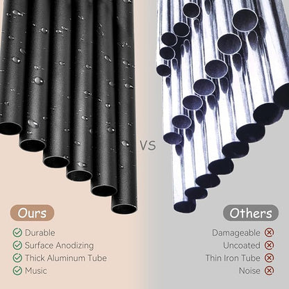 2 PCS 28" Wind Chimes for Outside. Deep Tone Lovely Wind Chimes with 6 Aluminum Tubes Courtyard Decoration. Windchimes Outdoor Create an Enjoyable Atmosphere & Give Mom a Gift