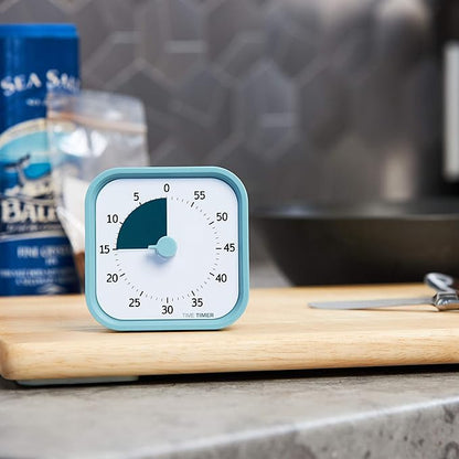 Time Timer MOD 60-Minute Visual Timer, Home Edition, Silent Operation, Study Tool for Homeschool and Office Use (Lake Day Blue)