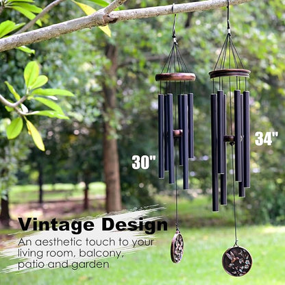 Vanquer Gift Wind Chimes for Outside - 30'' Wind Chimes Outdoor Clearance, Windchimes Outdoors, Memorial Wind Chimes, Sympathy Gift, Patio, Home Décor, Vintage Black (30" Hummingbird)
