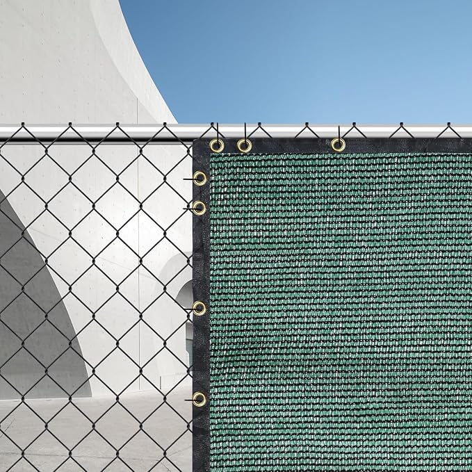 Green 5FT X 50FT Outdoor Privacy Screen Fence & Mesh Shade Net Cover, Ideal for Garden and Backyard - Enhances Privacy for Fencing & Chain Link, Perfect for Patio Privacy Wall, Slats，Freestanding