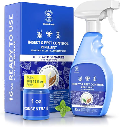 All Natural Peppermint Oil Spray for Home – Fresh Mint Scented Spray for Indoor & Outdoor Use – 16oz + 1oz Value Pack