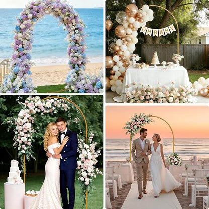 Gold Metal Arch Backdrop Stand, 7.2FT Wedding Arch Stand for Birthday Party Bridal Baby Shower Graduation Ceremony Photo Booth Garden Floral Balloon Arches Decoration