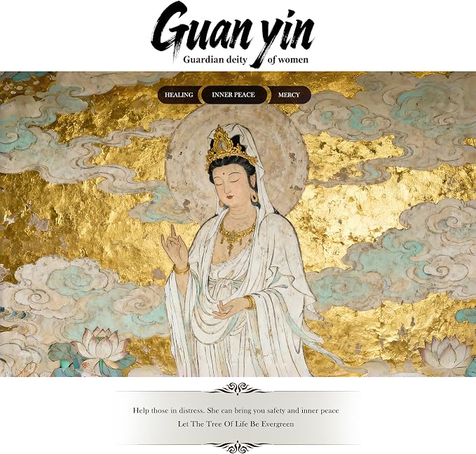FENGSHUI-CAISHEN Small Guan Yin Statue - Handmade Stone for Meditating Zen Fish Aquarium Tank Desktop Decor, Baby Quan Yin Figurine, Kwan Yin