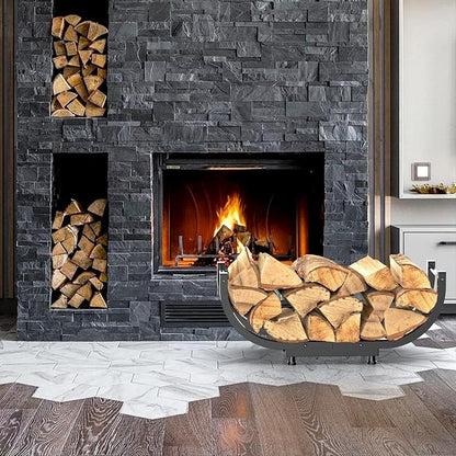 Firewood Rack Outdoor, 29 inch, Firewood Storage Holder Indoor, Log Holders for Firewood