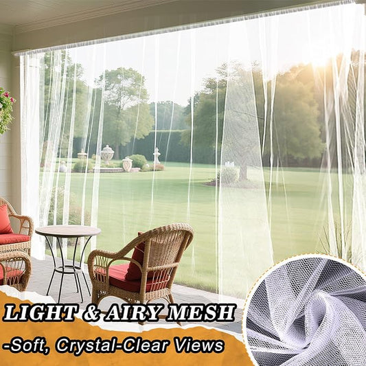 ANPHSIN 2Pcs 13x10ft Ultra fine Mosquito Net for Patio - Mesh Netting Screen for Outdoor Garden Porch Balcony, Protects Skin & Plants from Bugs, Birds, White