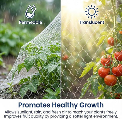 GWHOLE 9.8 x26 Ft Garden Netting with 1'' Square Mesh with Cable Tie for Fruit, Vegetable, Plant Trees Protection, White