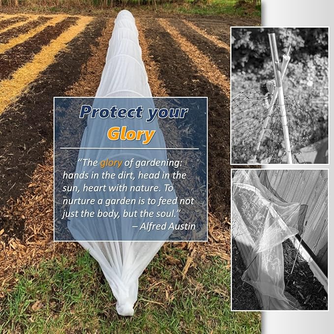 Greenhouse Hoops for 2-4ft Wide Raised Beds, 6.56ft Long Super Bendable Fiberglass Garden Hoops, Weather Resistant Grow Tunnel Support Frame for Plant Row Cover, 6 Pcs
