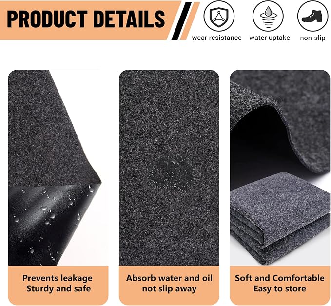 8.2 x 8.2 FT Outdoor Storage Shed Floor Mat Waterproof Garden Shed Flooring Mat Washable Carport Furniture Dustproof Anti-Slip Pad for Protect Shed Flooring from Wear - Tool Shed Not Include