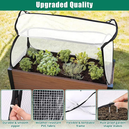 ANGAR 2PACK Garden Covers for Raised Beds, 45" X 22" X 16" Garden Row Plants Cover Accelerator, Freeze Protection Greenhouse Cover for Raised Garden Beds Protecting Seedlings Fruits Vegetable Rows