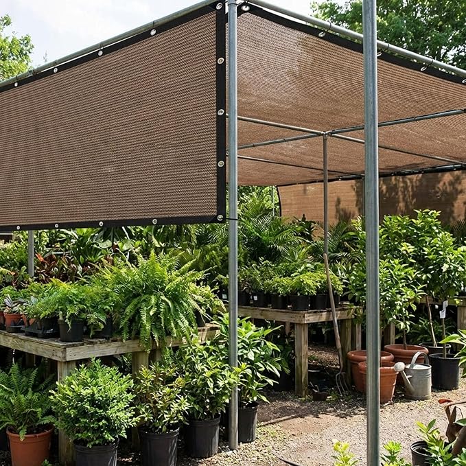 Shade Cloth,80% Sunblock Net with Metal Grommets and Reinforced Edges,Garden Sun Shade Netting,Used in Courtyards,Balconies,Carports,Greenhouse, Plants Growing,Chicken Coop Patios etc.24x24FT