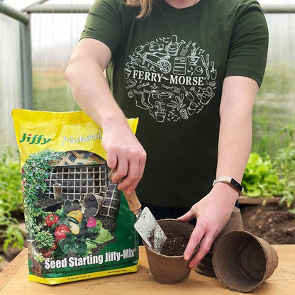 Jiffy Natural & Organic Seed Starting Soil Mix, 10 QT (2 Bags (20 QT)