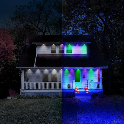LIFX Permanent Outdoor Eave Lights, 50ft Smart RGB String Light, 30-Zone Color Control, Wi-Fi, App & Voice Control, Weatherproof, Expandable to 200ft, Works with Alexa, Google Asst, LFXSL50-30/LED/BLK
