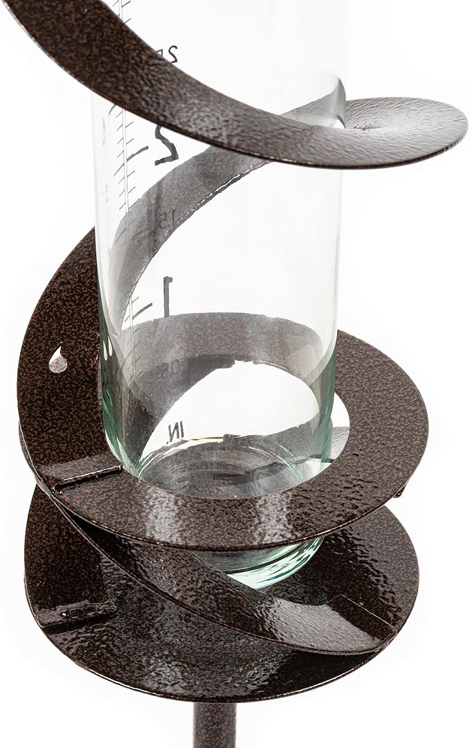 La Crosse 704-56357-INT Helix Spiral Metal Rain Gauge