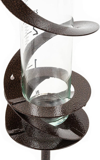 La Crosse 704-56357-INT Helix Spiral Metal Rain Gauge