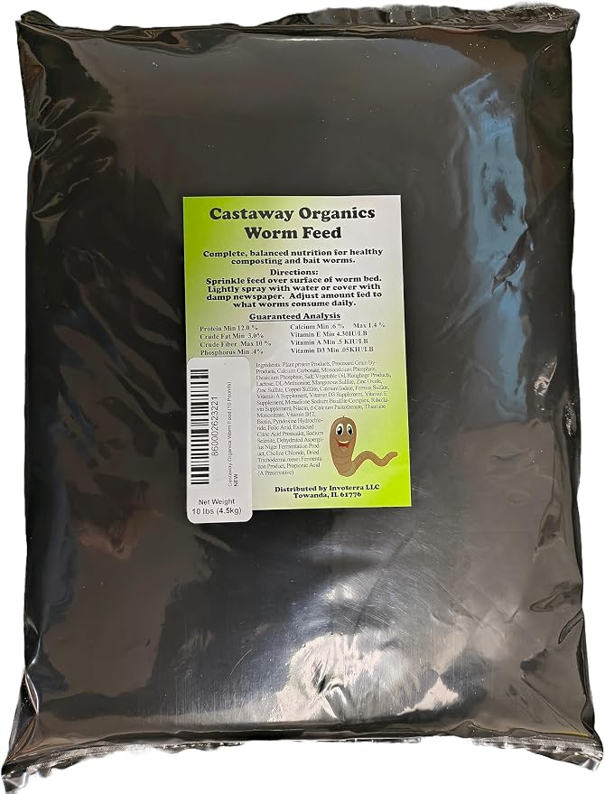 Worm Food for All Composting and Bait Worms (10 Pounds)