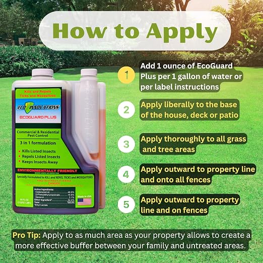 Mosquito & Tick Yard Spray, Natural Essential Oils, 8oz | Kills & Repels Harmful Bugs - Safe for Kids Pets Plants