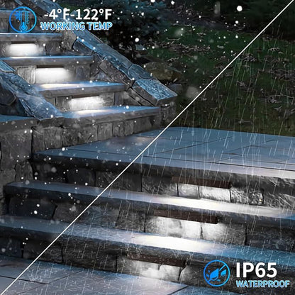 4-Packs 3W 7inch LED Hardscape Paver Lighting,12V AC/DC Low Voltage Retaining Wall Lights,Landscape Lighting,5000K Daylight White Outdoor Step Light,50,000 Hours Lifespan-Black