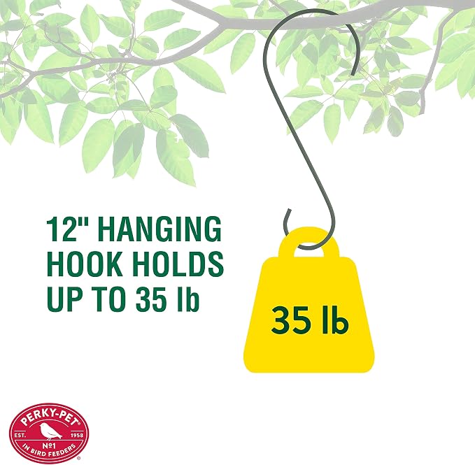 Perky-Pet Large 2-Tier Panorama Wild Bird Outdoor Feeder with Hanging Hook - 325SCOMBO-1SR - 4.5 lb Seed Capacity - Durable Construction - Versatile Hanging with Included Hook