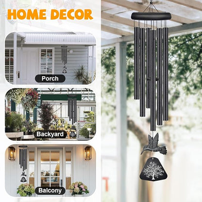 Sympathy Wind Chimes for Outside Deep Tone, Memorial Wind Chimes for Loss of Loved One Prime, Bereavement Condolence Remembrance Funeral Gifts for Grieving Friends Loss of Mother Father