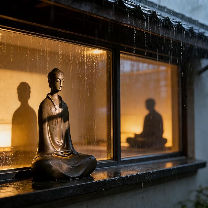 Buddha Statue - Zen Garden & Home Decor，Spiritual Meditation & Office Gift | Weather-resistant copper, ideal for zen garden, patio, study room, living room & meditation