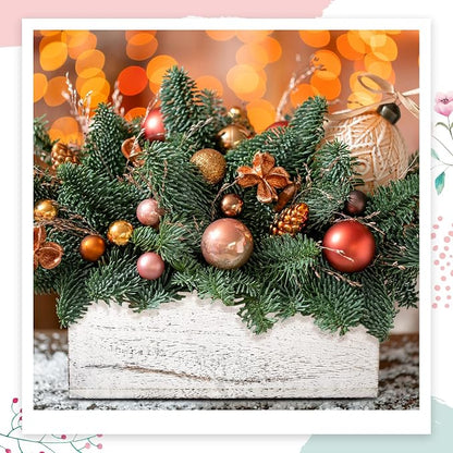 Dandat 2 Set Wood Boxes for Centerpieces 12x4 Inch Rectangle Wooden Planter Box Rustic Wooden Planters with Removable Plastic Liner Floral Foam Blocks for Christmas Wedding Home Garden Decor(White)