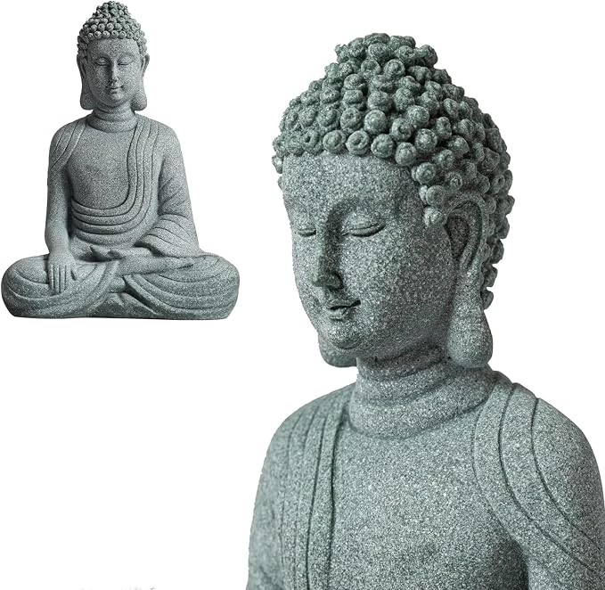 Little Buddha Statue for Home - Handmade Stone Meditation Sitting Buddha Figurine, Buddah, Buda, Budda, Baby Buddha Statue Indoor/Outdoor, Buddha Decor & Gifts, Buddhas, Buddha Sculpture