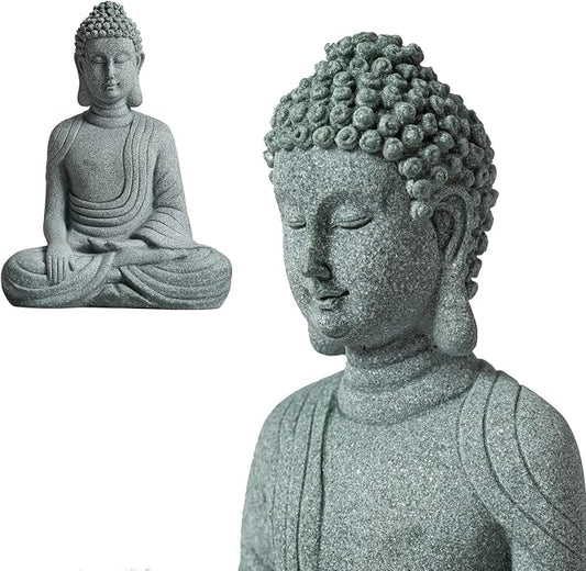 Little Buddha Statue for Home - Handmade Stone Meditation Sitting Buddha Figurine, Buddah, Buda, Budda, Baby Buddha Statue Indoor/Outdoor, Buddha Decor & Gifts, Buddhas, Buddha Sculpture