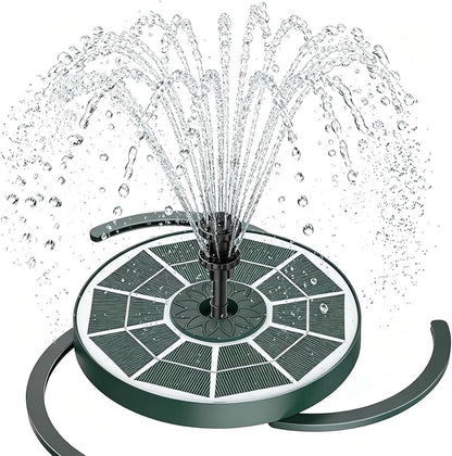AISITIN 3.5W Solar Bird Bath Fountain Built-in 1500mAh Battery, Solar Water Pump with 8 Nozzles, Solar Powered Fountain Pump for Garden Birdbath Pool Fish Tank Pond and Outdoor (Dark Green)