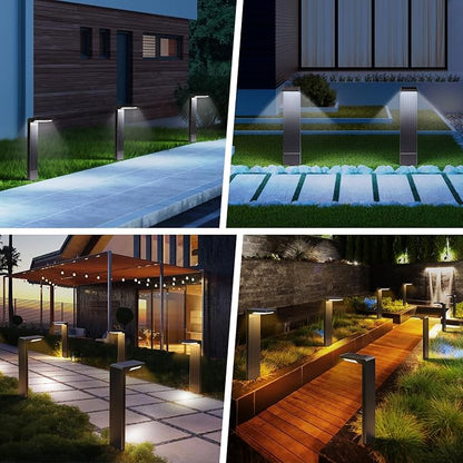 COXSENI Solar Pathway Lights Outdoor 6Pack, Bright 60LED Solar Path Lights Outside Waterproof, Warm & Cool Walkway Light Solar Powered, Landscape Lighting for Driveway Lawn Patio Garden Yard